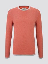 strukturierter Pullover - Männer - red striped structure strukturierter Pullover - Männer - red striped structure - 7 - TOM TAILOR Denim