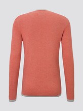 strukturierter Pullover - Männer - red striped structure strukturierter Pullover - Männer - red striped structure - 8 - TOM TAILOR Denim