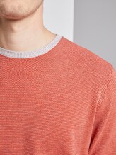 strukturierter Pullover - Männer - red striped structure strukturierter Pullover - Männer - red striped structure - 9 - TOM TAILOR Denim