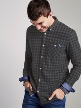 Vichy checked shirt - Men - black grey check Vichy checked shirt - Men - black grey check - 5 - TOM TAILOR