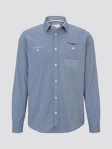 Chambray overhemd - Mannen - blue honeycomb chambray Chambray overhemd - Mannen - blue honeycomb chambray - 7 - TOM TAILOR