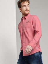 Chambray Hemd - Männer - red honeycomb chambray Chambray Hemd - Männer - red honeycomb chambray - 5 - TOM TAILOR