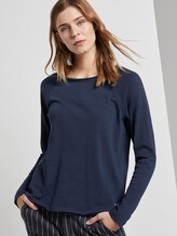 Jersey Langarmshirt - Frauen - Real Navy Blue Jersey Langarmshirt - Frauen - Real Navy Blue - 5 - TOM TAILOR Denim