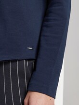 Jersey Langarmshirt - Frauen - Real Navy Blue Jersey Langarmshirt - Frauen - Real Navy Blue - 9 - TOM TAILOR Denim