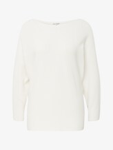 Jumper with striped structure - Women - Whisper White Jumper with striped structure - Women - Whisper White - 7 - TOM TAILOR