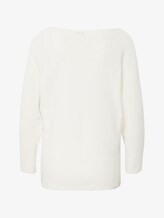 Jumper with striped structure - Women - Whisper White Jumper with striped structure - Women - Whisper White - 8 - TOM TAILOR