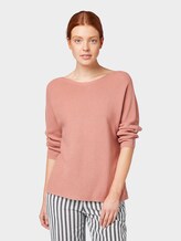 Pullover mit Streifenstruktur - Frauen - Vintage-Rose Pullover mit Streifenstruktur - Frauen - Vintage-Rose - 1 - TOM TAILOR