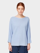 Jumper with striped structure - Women - Parisienne Blue Jumper with striped structure - Women - Parisienne Blue - 1 - TOM TAILOR