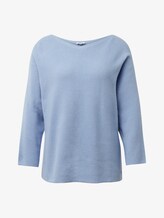 Jumper with striped structure - Women - Parisienne Blue Jumper with striped structure - Women - Parisienne Blue - 7 - TOM TAILOR
