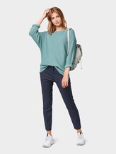 Pullover mit Streifenstruktur - Frauen - Mineral Stone Blue Pullover mit Streifenstruktur - Frauen - Mineral Stone Blue - 3 - TOM TAILOR