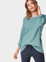 Pullover mit Streifenstruktur - Frauen - Mineral Stone Blue Pullover mit Streifenstruktur - Frauen - Mineral Stone Blue - 5 - TOM TAILOR