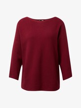 Pullover mit Streifenstruktur - Frauen - tile red Pullover mit Streifenstruktur - Frauen - tile red - 7 - TOM TAILOR
