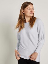 strukturierter Pullover - Frauen - Marble Beige Melange strukturierter Pullover - Frauen - Marble Beige Melange - 5 - TOM TAILOR Denim