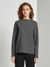 Sweatshirt with stand-up collar - Women - Houndstooth Sweatshirt with stand-up collar - Women - Houndstooth - 1 - TOM TAILOR Denim