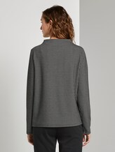 Sweatshirt with stand-up collar - Women - Houndstooth Sweatshirt with stand-up collar - Women - Houndstooth - 2 - TOM TAILOR Denim