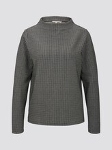 Sweatshirt with stand-up collar - Women - Houndstooth Sweatshirt with stand-up collar - Women - Houndstooth - 7 - TOM TAILOR Denim