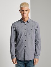 Klein geruit hemd - Mannen - navy white mini vichy Klein geruit hemd - Mannen - navy white mini vichy - 1 - TOM TAILOR Denim