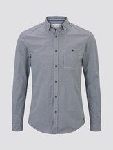 Klein geruit hemd - Mannen - navy white mini vichy Klein geruit hemd - Mannen - navy white mini vichy - 7 - TOM TAILOR Denim