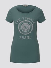 T-shirt with print - Women - Mineral Stone Blue T-shirt with print - Women - Mineral Stone Blue - 7 - TOM TAILOR Denim
