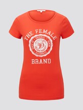 T-Shirt mit Print - Frauen - brilliant red T-Shirt mit Print - Frauen - brilliant red - 7 - TOM TAILOR Denim