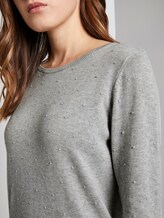 gepunktetes Strickkleid - Frauen - Light Silver Grey Mélange gepunktetes Strickkleid - Frauen - Light Silver Grey Mélange - 9 - TOM TAILOR Denim