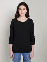 gepunkteter Sweater - Frauen - Deep Black gepunkteter Sweater - Frauen - Deep Black - 1 - TOM TAILOR Denim