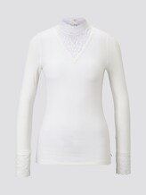 Lange mouwen shirt met kant - Vrouwen - Off White Lange mouwen shirt met kant - Vrouwen - Off White - 7 - TOM TAILOR Denim