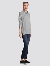 Langarmshirt in Melange-Optik - Frauen - Silver Grey Melange Langarmshirt in Melange-Optik - Frauen - Silver Grey Melange - 3 - TOM TAILOR