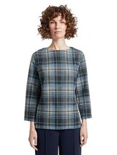 kariertes Sweatshirt - Frauen - blue check design kariertes Sweatshirt - Frauen - blue check design - 1 - TOM TAILOR