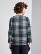 kariertes Sweatshirt - Frauen - blue check design kariertes Sweatshirt - Frauen - blue check design - 2 - TOM TAILOR