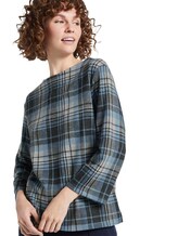 kariertes Sweatshirt - Frauen - blue check design kariertes Sweatshirt - Frauen - blue check design - 5 - TOM TAILOR