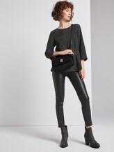 Sweatshirt mit Falten-Optik - Frauen - grey black structure Sweatshirt mit Falten-Optik - Frauen - grey black structure - 3 - TOM TAILOR
