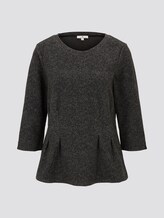 Sweatshirt mit Falten-Optik - Frauen - grey black structure Sweatshirt mit Falten-Optik - Frauen - grey black structure - 7 - TOM TAILOR