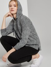 karierter Hoodie - Frauen - black white glencheck karierter Hoodie - Frauen - black white glencheck - 5 - TOM TAILOR