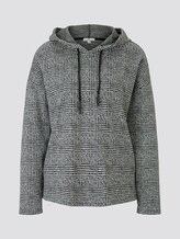 karierter Hoodie - Frauen - black white glencheck karierter Hoodie - Frauen - black white glencheck - 7 - TOM TAILOR