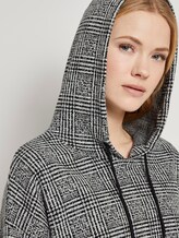 karierter Hoodie - Frauen - black white glencheck karierter Hoodie - Frauen - black white glencheck - 9 - TOM TAILOR