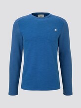 TOM TAILOR Herren Sweatshirt mit Brusttasche, blau, unifarben, Gr.M