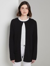 strukturierte Strickjacke - Frauen - Deep Black strukturierte Strickjacke - Frauen - Deep Black - 1 - TOM TAILOR