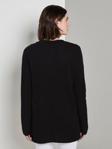 strukturierte Strickjacke - Frauen - Deep Black strukturierte Strickjacke - Frauen - Deep Black - 2 - TOM TAILOR