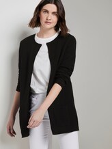 strukturierte Strickjacke - Frauen - Deep Black strukturierte Strickjacke - Frauen - Deep Black - 5 - TOM TAILOR