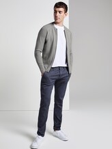 moderne College-Strickjacke - Männer - Light Soft Grey Melange moderne College-Strickjacke - Männer - Light Soft Grey Melange - 3 - TOM TAILOR
