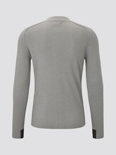 moderne College-Strickjacke - Männer - Light Soft Grey Melange moderne College-Strickjacke - Männer - Light Soft Grey Melange - 8 - TOM TAILOR