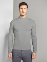 Strickpullover in Melange-Optik - Männer - Light Soft Grey Melange Strickpullover in Melange-Optik - Männer - Light Soft Grey Melange - 1 - TOM TAILOR