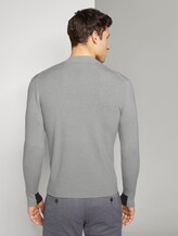 Strickpullover in Melange-Optik - Männer - Light Soft Grey Melange Strickpullover in Melange-Optik - Männer - Light Soft Grey Melange - 2 - TOM TAILOR
