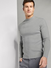 Strickpullover in Melange-Optik - Männer - Light Soft Grey Melange Strickpullover in Melange-Optik - Männer - Light Soft Grey Melange - 5 - TOM TAILOR