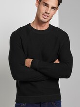 strukturierter Strickpullover - Männer - Dark Greyish Black strukturierter Strickpullover - Männer - Dark Greyish Black - 5 - TOM TAILOR