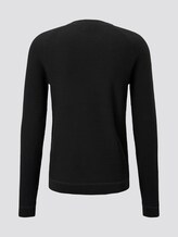 strukturierter Strickpullover - Männer - Dark Greyish Black strukturierter Strickpullover - Männer - Dark Greyish Black - 8 - TOM TAILOR