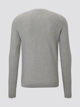 strukturierter Strickpullover - Männer - Light Soft Grey Melange strukturierter Strickpullover - Männer - Light Soft Grey Melange - 8 - TOM TAILOR