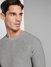 strukturierter Strickpullover - Männer - Light Soft Grey Melange strukturierter Strickpullover - Männer - Light Soft Grey Melange - 9 - TOM TAILOR
