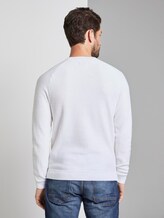 strukturierter Strickpullover - Männer - White strukturierter Strickpullover - Männer - White - 2 - TOM TAILOR